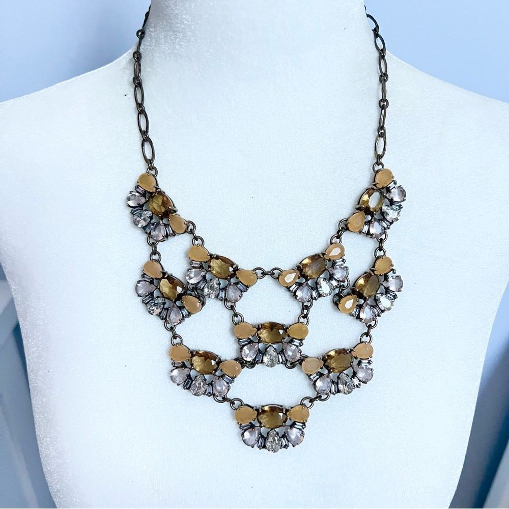 J Crew Jeweled Chandelier Bib Dramatic Statement Necklace